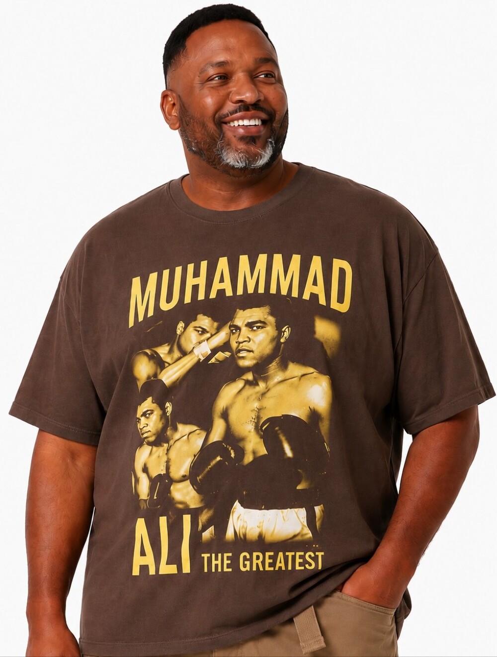 Muhammad Ali Graphic Tee - Brown Short Sleeve Shirt - Size 2XL NWOT